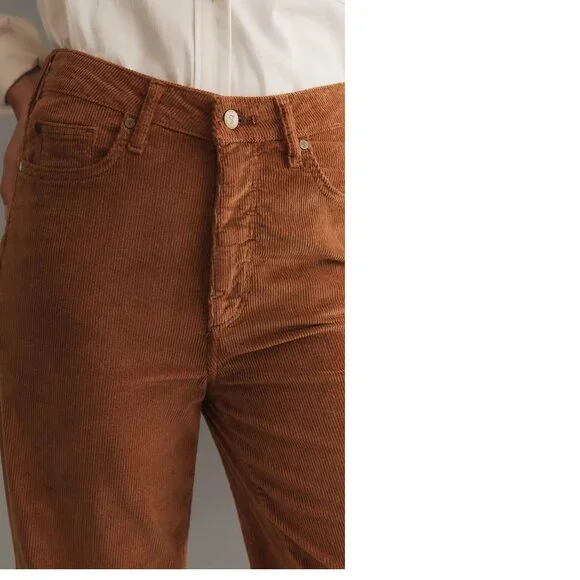 anthropologie The Scotty Cuffed High-Rise Straight-Leg Jeans by Pilcro 32 - Picture 2 of 6